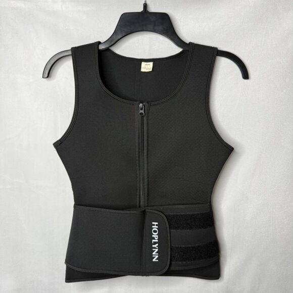 HOPLYNN Waist Trainer Tummy Control Slimming Back Support Vest, Black, XS - Picture 1 of 7